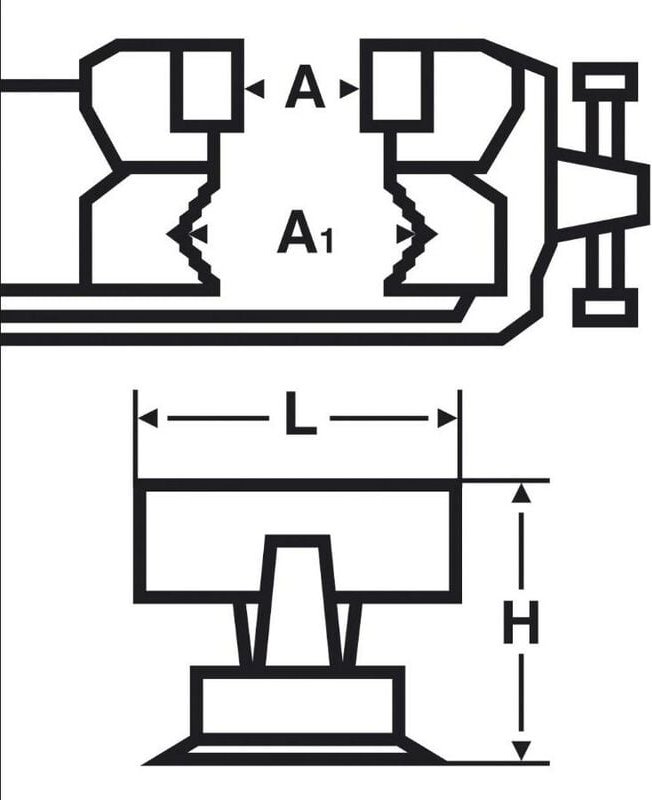 Schraubstock mit parallelen Backen Virax 105 mm - 200410