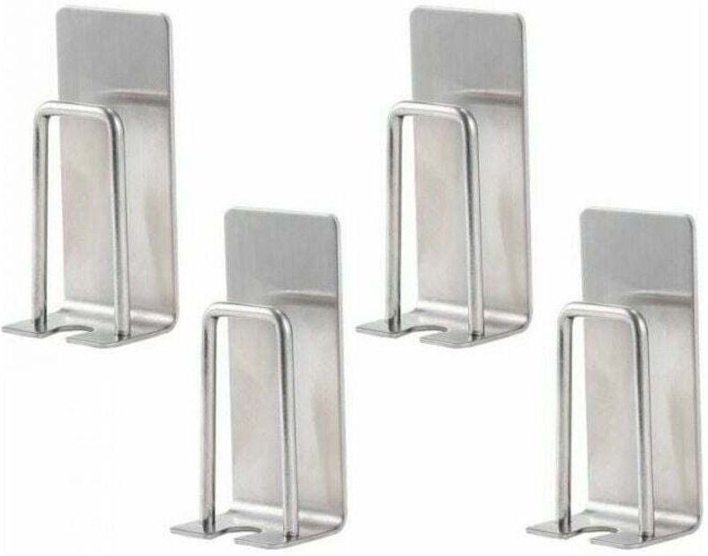 XVX - 4 Pezzi Porta Spazzolino in Acciaio Inox da Parete Tazza Porta Spazzolino Impermeabile Autoadesivo Nessuna Foratur...