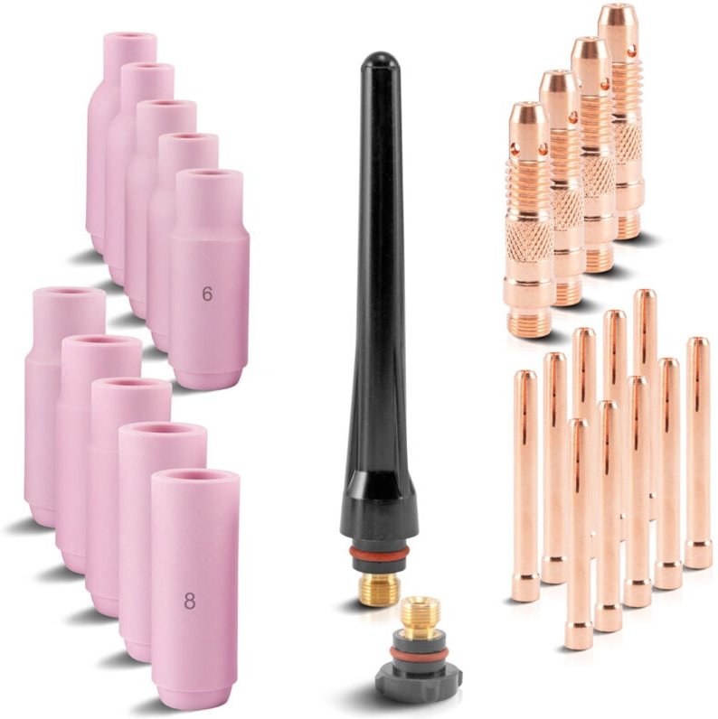 Thumbnail - Stahlwerk - Verschleißteile Set wig tig 26 Teile Schweißzubehör