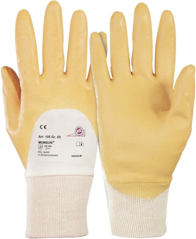 Handschuhe Monsun 105 Gr.8 curry BW-Trikot m.Nitril en 388 psa ii honeywell 10 Stk