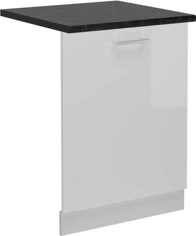 Geschirrspülblende R-Line, Weiß Hochglanz, 60 cm , AP Anthrazit, Vicco