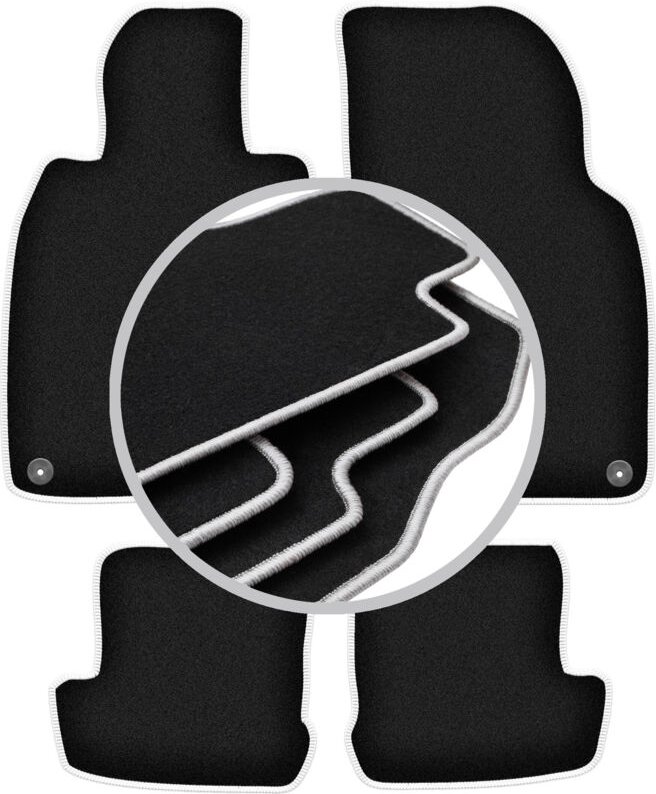 CARLUX-SILVER Autofußmatten für: Porsche 911 (Typ 991) Coupé, Targa, Cabrio (2010-2019)