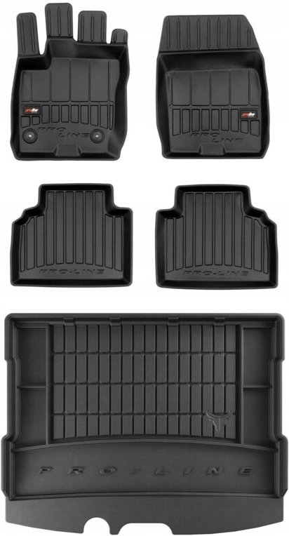SET 3D Gummimatten Ford Tourneo Courier 2014-2023 5 Sitze