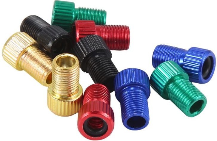 Thumbnail - Tlily - 10 StüCke Presta zu Schrader Ventil Adapter Konverter Multicolor Fahrrad Reifen