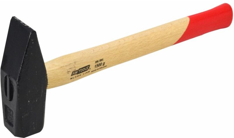 Awtools młotek ślusarski 1,5 kg trzonek drewniany schwarze Linie