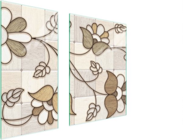 GLASSCHUTZPLATTE 75x52 MOSAIK