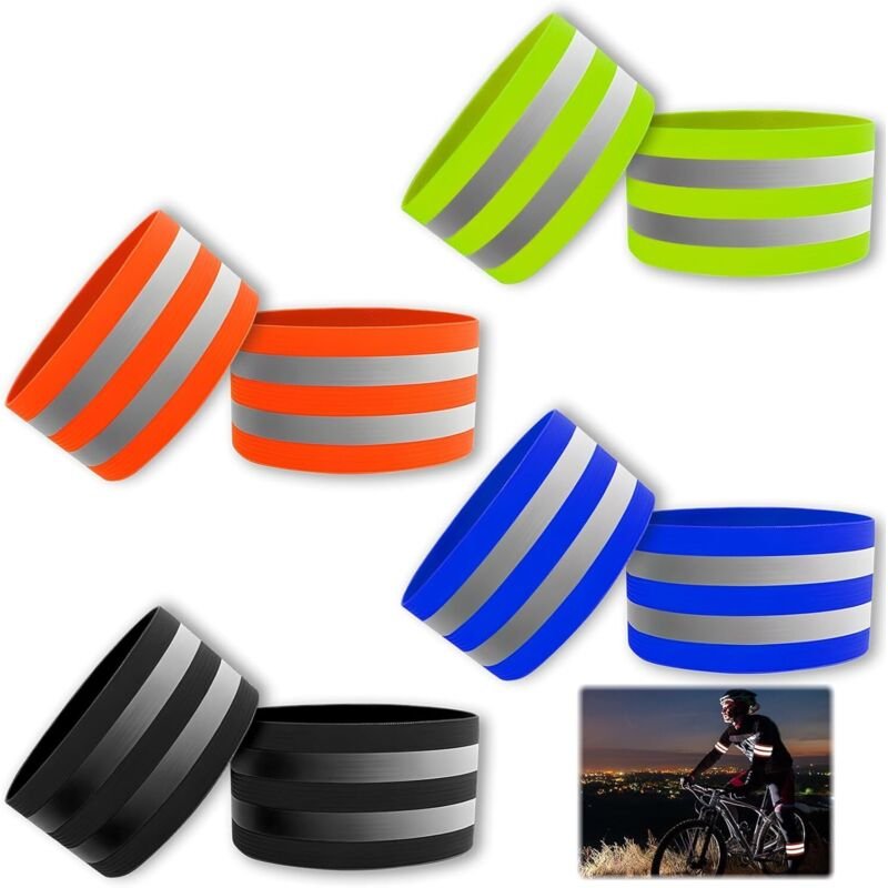 Stück Reflektorarmband, Sicherheitsarmband mit hoher Sichtbarkeit, leuchtendes Armband für Kinder und Erwachsene, reflek...