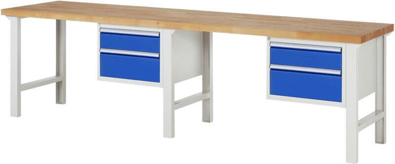 Werkbank 7123A1, B3000xT700xH840mm, 4x Schublade-TA - RAU