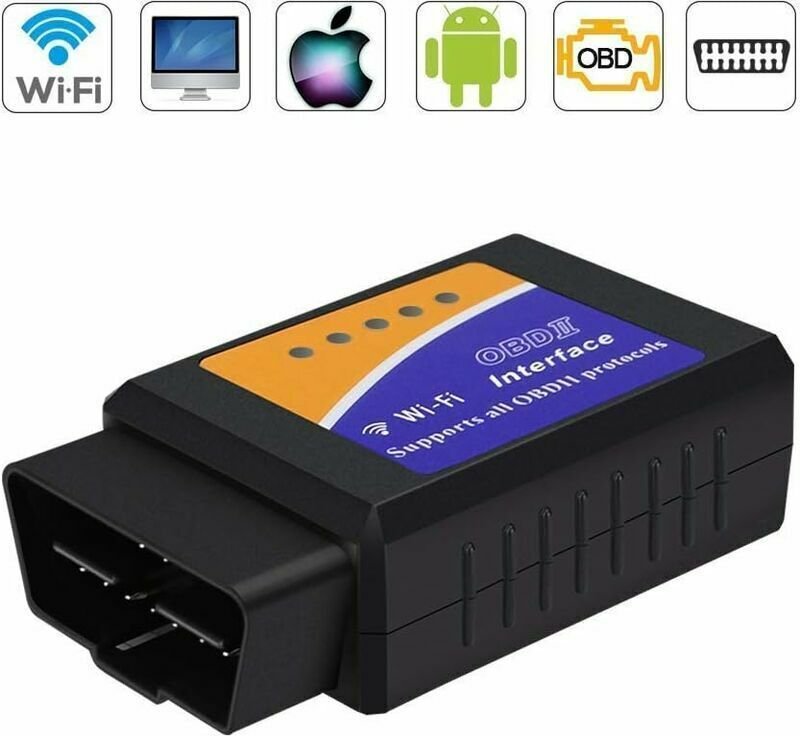 WiFi OBD2 Diagnosetool, OBD2 ELM327 Autodiagnosetool, OBD II Diagnosescanner für alle Fahrzeuge, universeller Fehlercode...