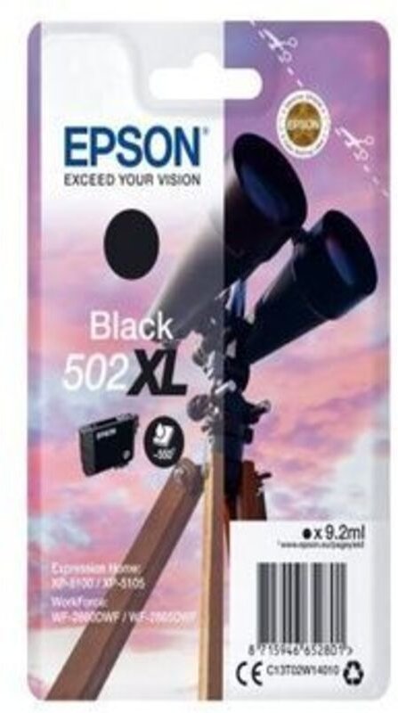 Tintenpatrone Originalzubehör 502XL ca. 550 Seiten schwarz 9,2ml