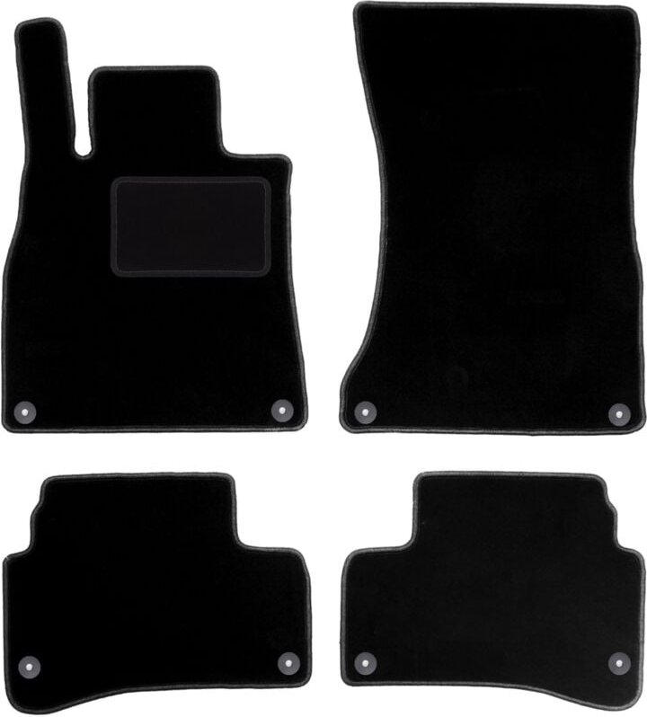 Schwarze Veloursmatten für: Mercedes S W222 Limousine (2013-2020)