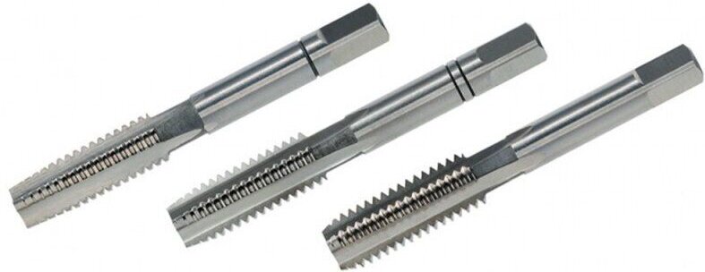 Handgewindebohrer 3-tlg. Satz DIN 352 HSS-G - BSW 1.1/8 x 7