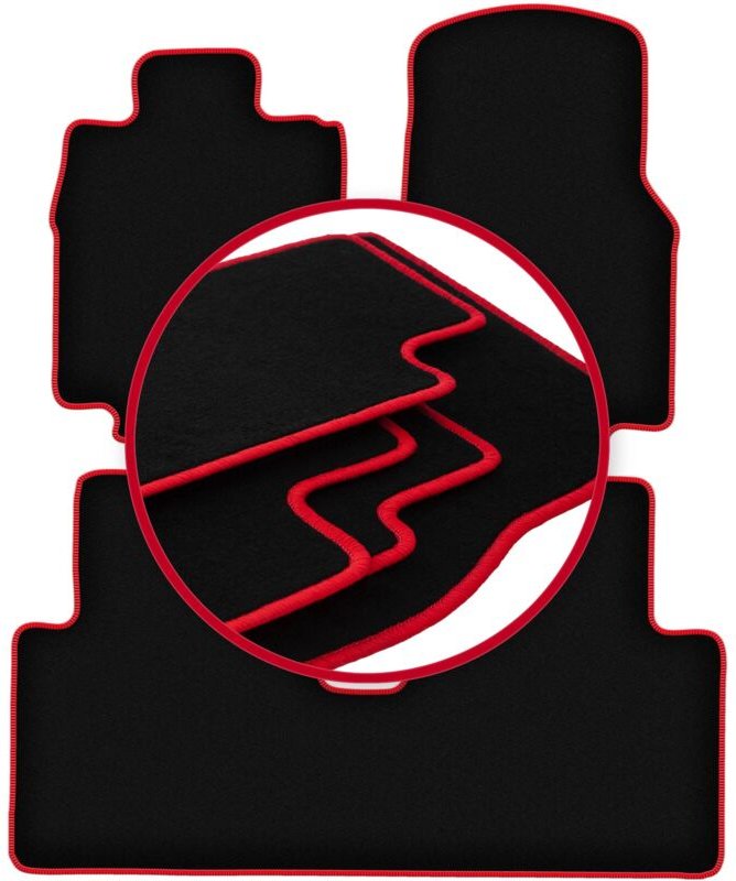 CARLUX-RED Autofußmatten für: Mercedes Vaneo W414 Minivan (2001-2005)