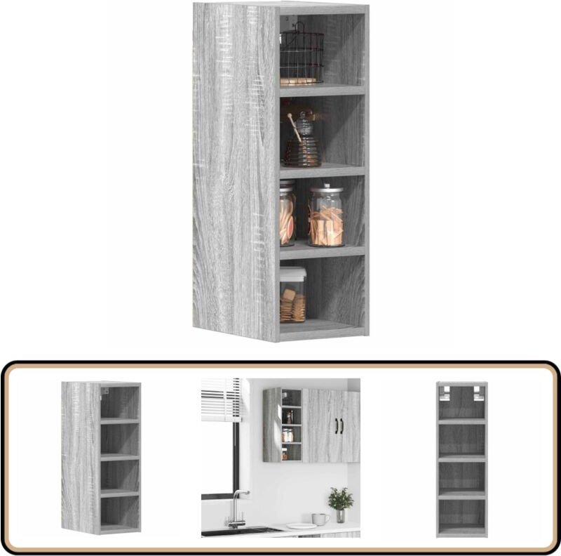 Hängeschrank Grau Sonoma 20x29,5x60 cm Holzwerkstoff - Vidaxl