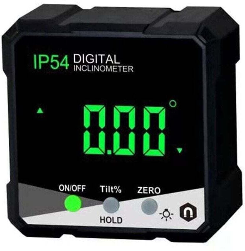 Aiperq - Digitaler Winkelmesser mit LCD-Display, Mini-Neigungsmesser, Winkelmessgerät mit Magnetfuß für den Heimtischler