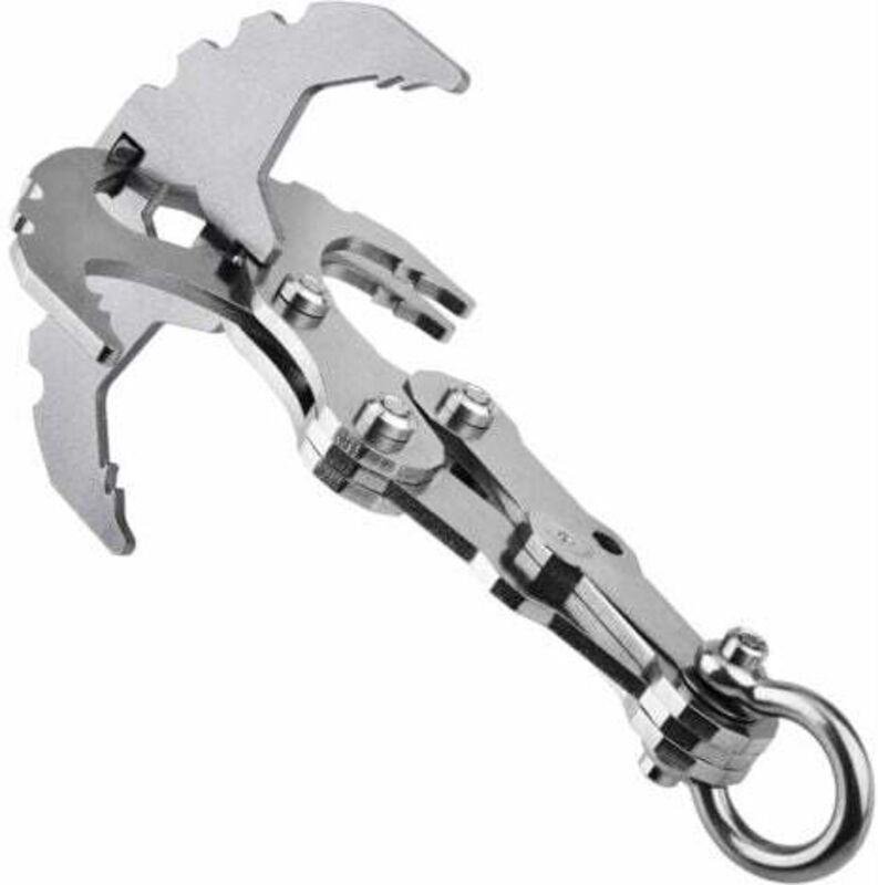 Outdoor-Klapp-Survival-Haken aus Edelstahl, Outdoor-Kletterkarabiner, Camping-Klappbajonett-Fliegen-Tiger-Klaue, multifu...