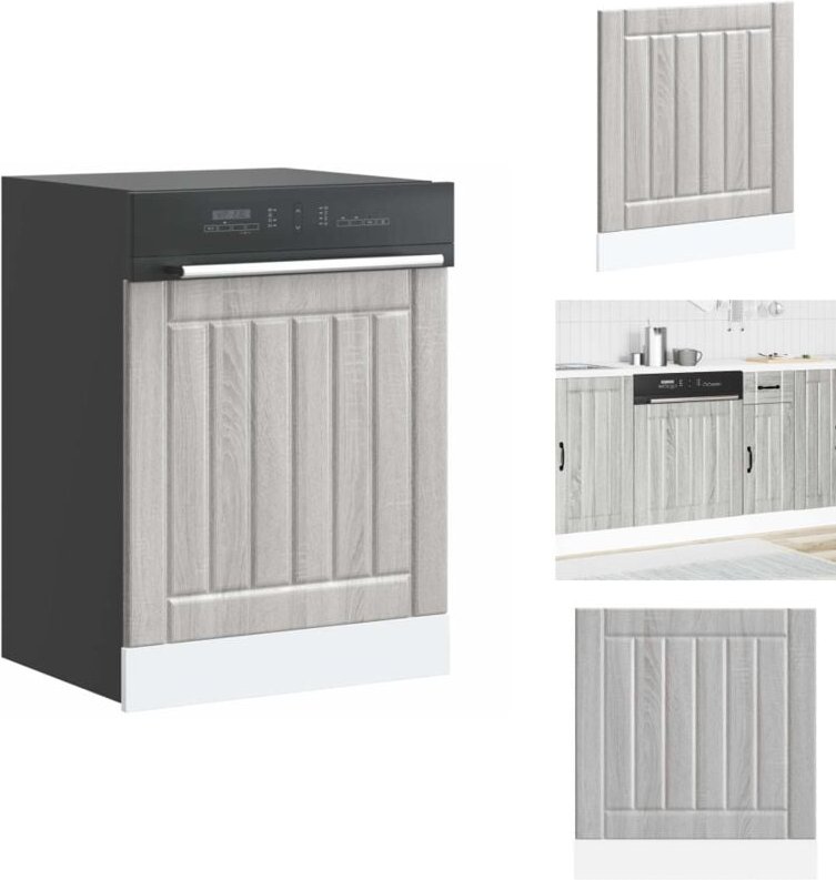 Geschirrspülerblende Lucca Grau Sonoma Holzwerkstoff - Geschirrspülerblende - Geschirrspülerblenden - Geschirrspüler Fro...