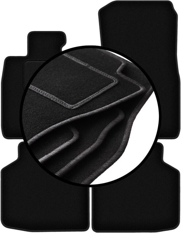 Komplettset Veloursmatten für: BMW 7 F02 LANG (2008-2015)