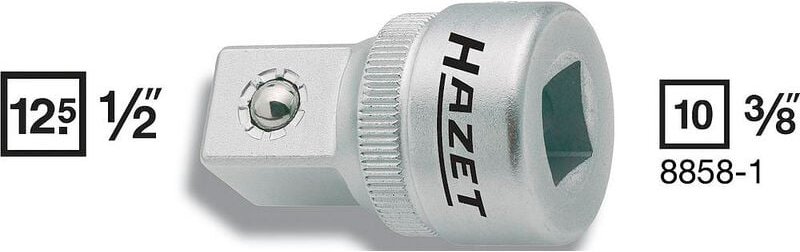 Thumbnail - Hazet 8858-1 Steckschlüssel-Adapter 3/8 Zoll Antrieb 3/8" (10 mm) 36 mm 1 St.