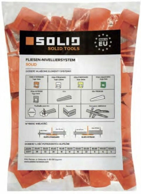 100 Stück Zuglaschen für Fliesen Nivelliersystem 1 mm Groß