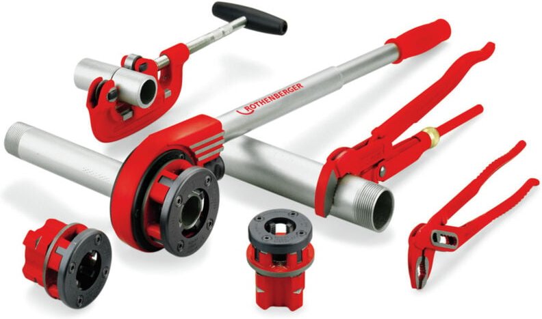 Rothenberger - sanikit mit Eckrohrzange super s 1", 10-teilig - 70600