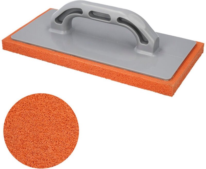 Orange Schaumstoffschwamm Schwammblock Griff De Faser 14x28 cm. Feines Finish