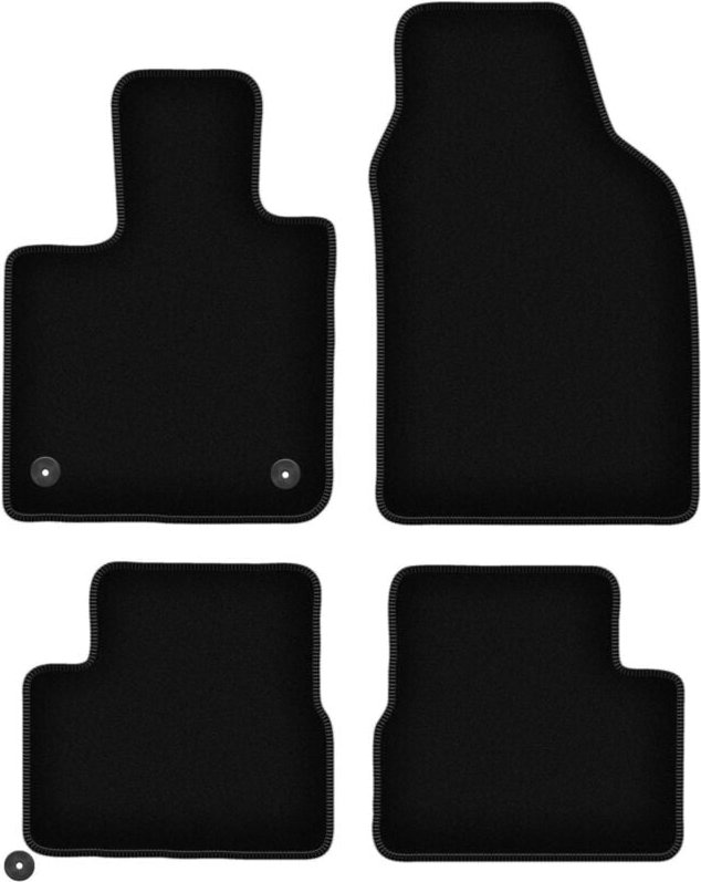 BASIC schwarze Veloursmatten für: Fiat E-500X / 500x Electric Crossover (2019-)