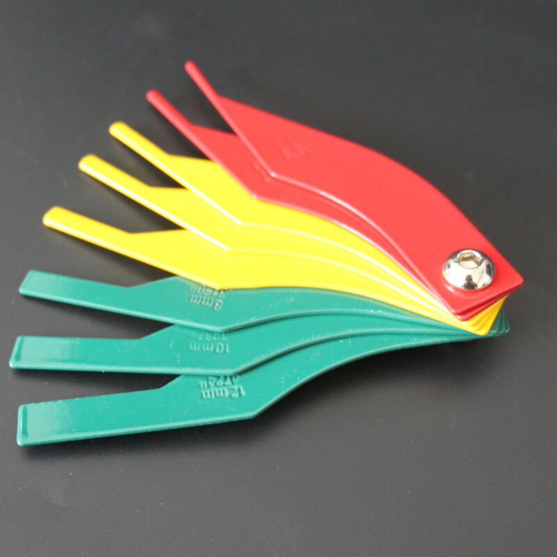 Shining House - Bremsbelagmessgerät, 8-in-1-Dickenmessgerät, Messlineal-Werkzeug, Kfz-Bremsbelag-Fühlerpolster, SAE-Brem...