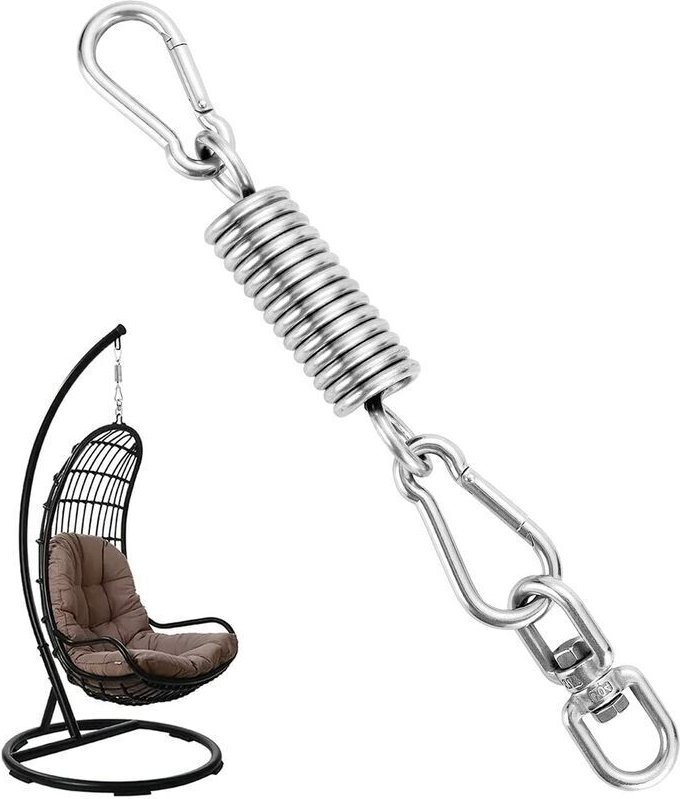 Deckenhaken, Federaufhängesets für den Innen- und Außenbereich, 360° drehbare Stahlfeder, maximale Belastung 250 kg, ver...