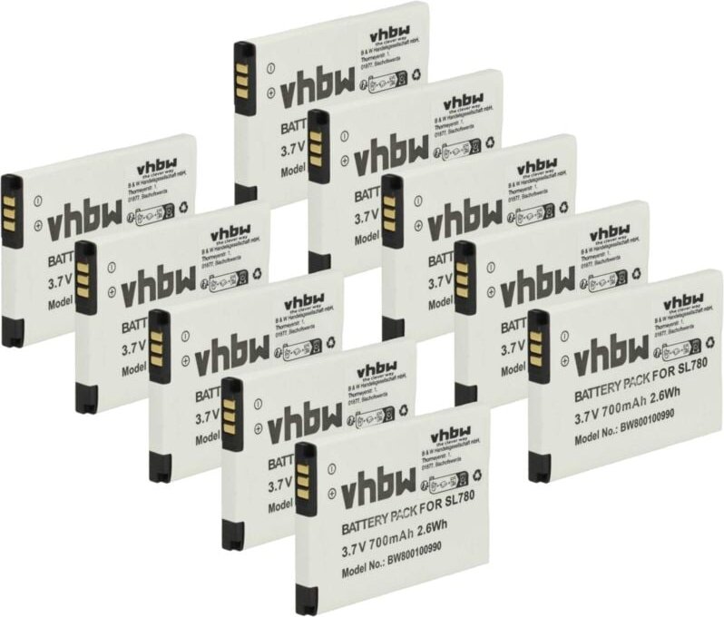 Thumbnail - Vhbw - 10x Akku kompatibel mit Siemens Gigaset SL610H Pro, SL450HX, SL450H, SL450A Go, SL750 schnurlos Festnetz Telefon ...
