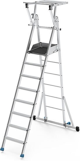 Matisère - Profi Stehleiter 8 Stufen - Maximale Arbeitshöhe 4.00m - PIRL8RM