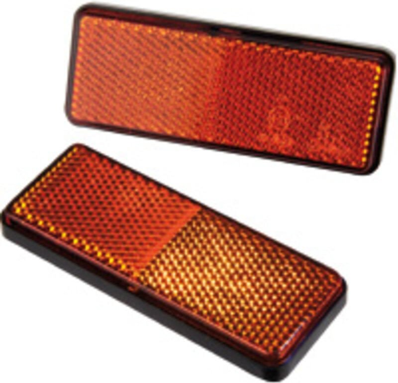 FILMER Reflektor mit Klebefläche, orange, 2 Stück