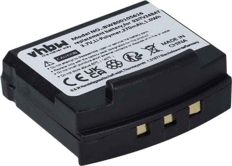 1x Akku kompatibel mit Amplicomms TV2410, TV2510, TV2400, TV2500 Wireless Headset Kopfhörer (270 mAh, 3,7 v, Li-Polymer)...