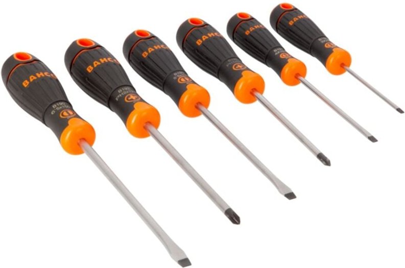 Fit Schraubendreher-Satz mit 2-Komponenten-Griff - 6-tlg. - Bahco
