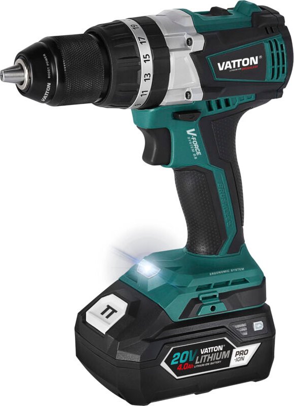 Vatton 20 V bürstenloser Bohrhammer 1 Batterie 4,0 Ah
