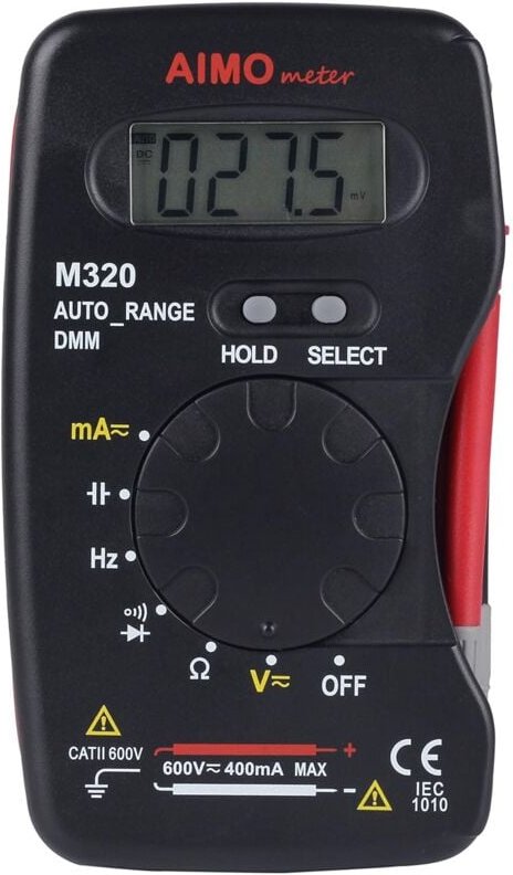 Dolaso - M320 Tragbares Digitalmultimeter Auto Range dmm Frequenztester Kapazität Datenspeicherung