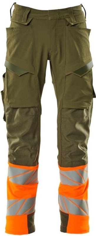 Hose mit Knietaschen 19179-511-3314 Gr. 82C60 moosgrün/orange - Mascot