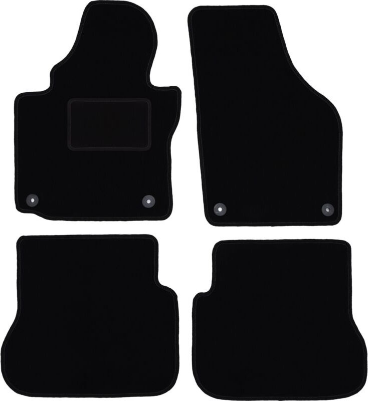 Schwarze Velours-Fußmatten für: Volkswagen Caddy 2K FL Minivan (2010-2015)