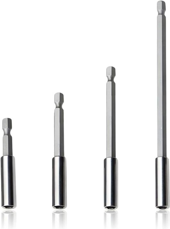 Bit-Verlängerungen (60/75/100/150 mm) – Rutschfester 1/4-Zoll-Sechskant-Langbithalter für Schraubendreher/Schraubendrehe...