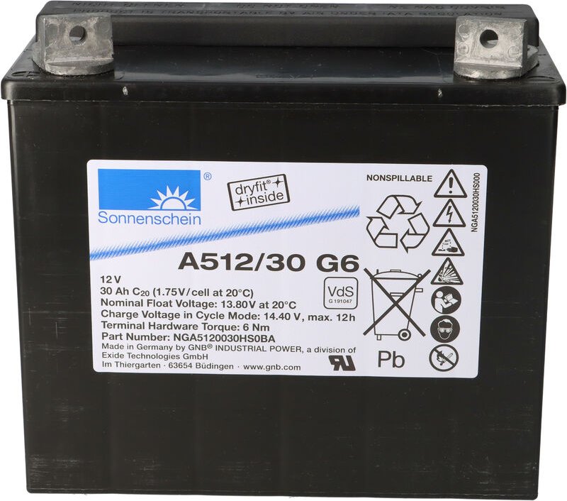Sonnenschein - Bleigel Akku 12V 30Ah Dryfit A512/30G6 VdS Zulassung