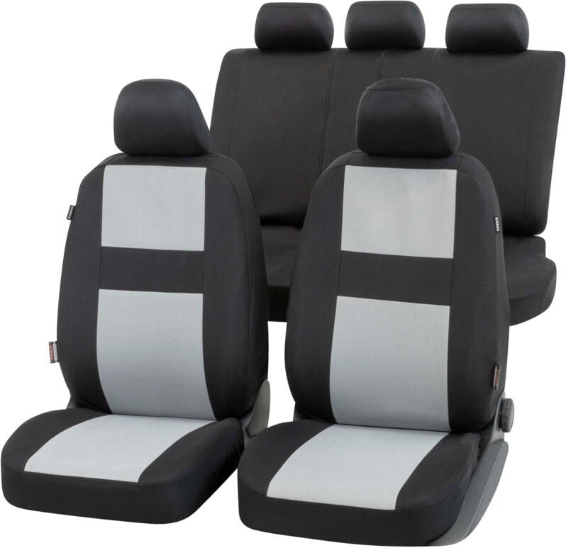 Autositzbezug Glasgow, PKW-Schonbezüge Komplettset schwarz/grau