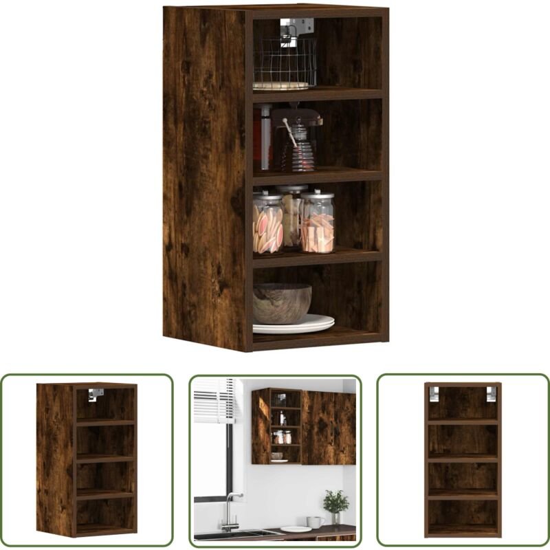 The Living Store - vidaXL Hängeschrank Räuchereiche 30x29,5x60 cm Holzwerkstoff