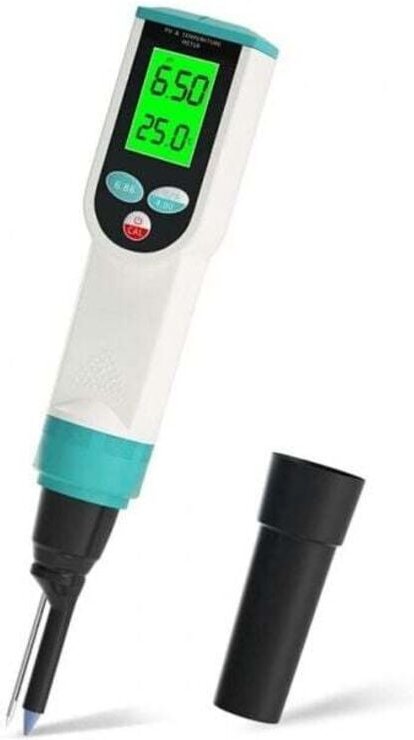 Misuratore di pH con tester di pH alimentare atc, misuratore di pH alimentare digitale impermeabile con sonda di pH/temp...