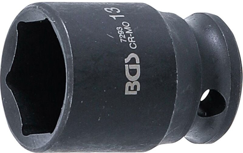 Kraft-Steckschlüssel-Einsatz Sechskant Antrieb Innenvierkant 6,3 mm (1/4") SW 13 mm