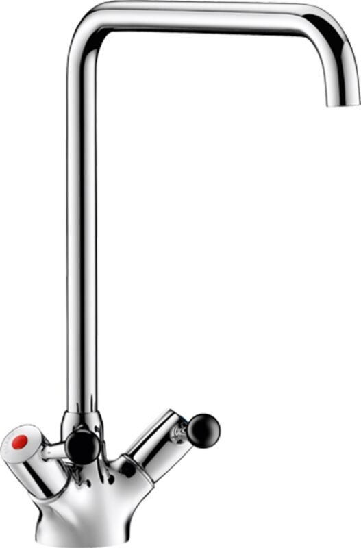 Delabie Stand MBatt. 1-Lochbrg. 100l/min,Schwenkausl.D22 L300 H315mm