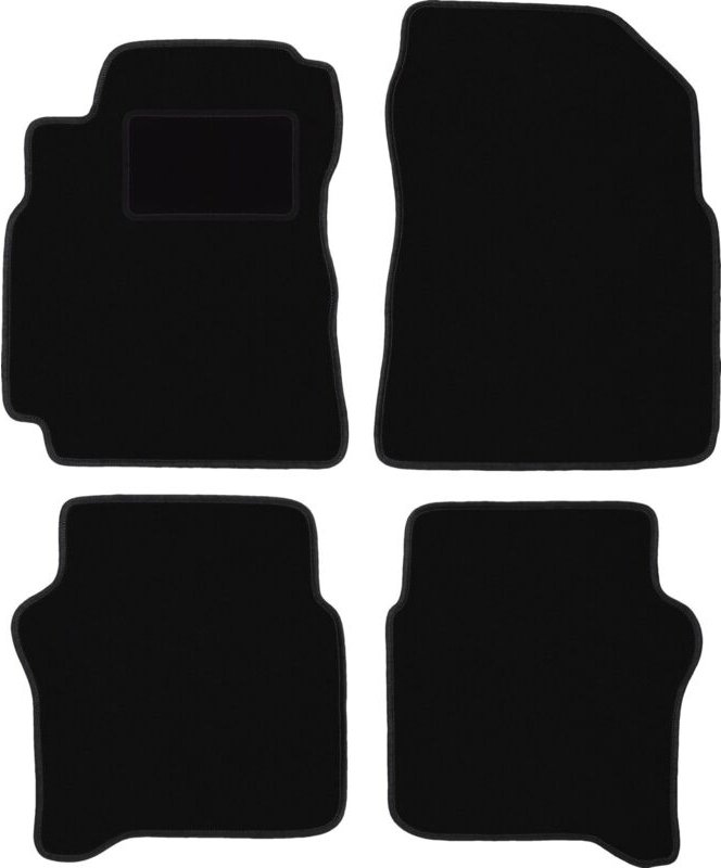 Schwarze Veloursmatten für: Nissan Primera P12 Kombi, Limousine, Liftback (2001-2007)