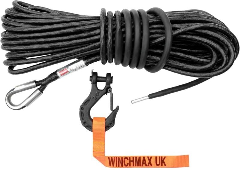 Armourline synthetisches Seil 25 m x 10 mm, Lochfixierung. 3/8 Zoll taktischer Haken.