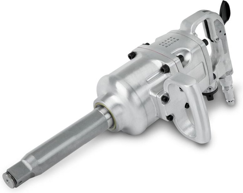 Druckluft Schlagschrauber mit 1 Zoll Aufnahme und 1/2 Zoll Druckluftanschluss, 1620 Nm, lange Spindel, Hochleistungs-Dop...