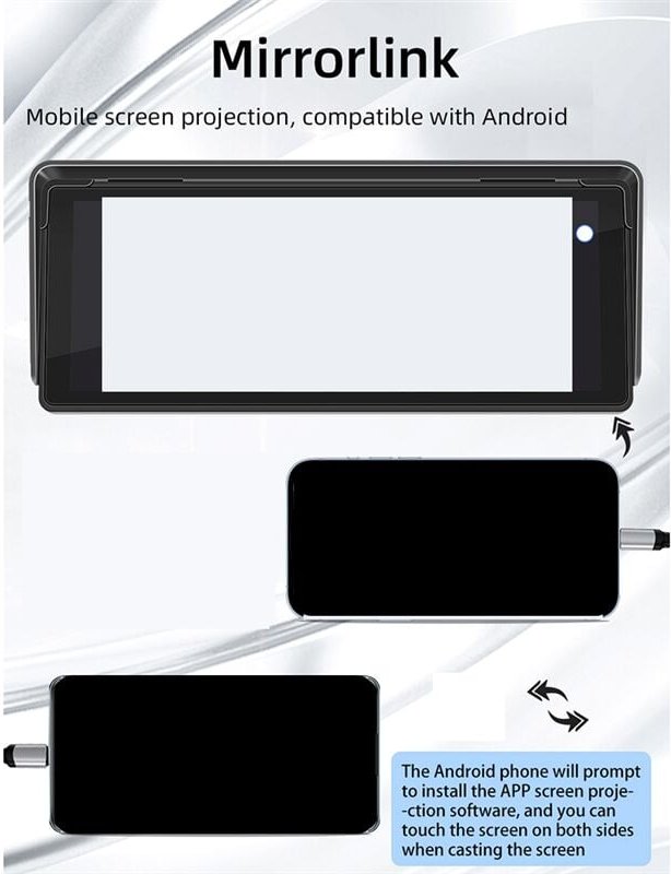 10,26 Zoll Auto-Touchscreen, kabelloses CarPlay Android Auto, tragbares Radio, Bluetooth, MP5, FM-Empfänger, der Host B5...