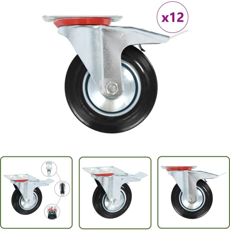 The Living Store - vidaXL 12 Stk. Lenkrollen 160 mm